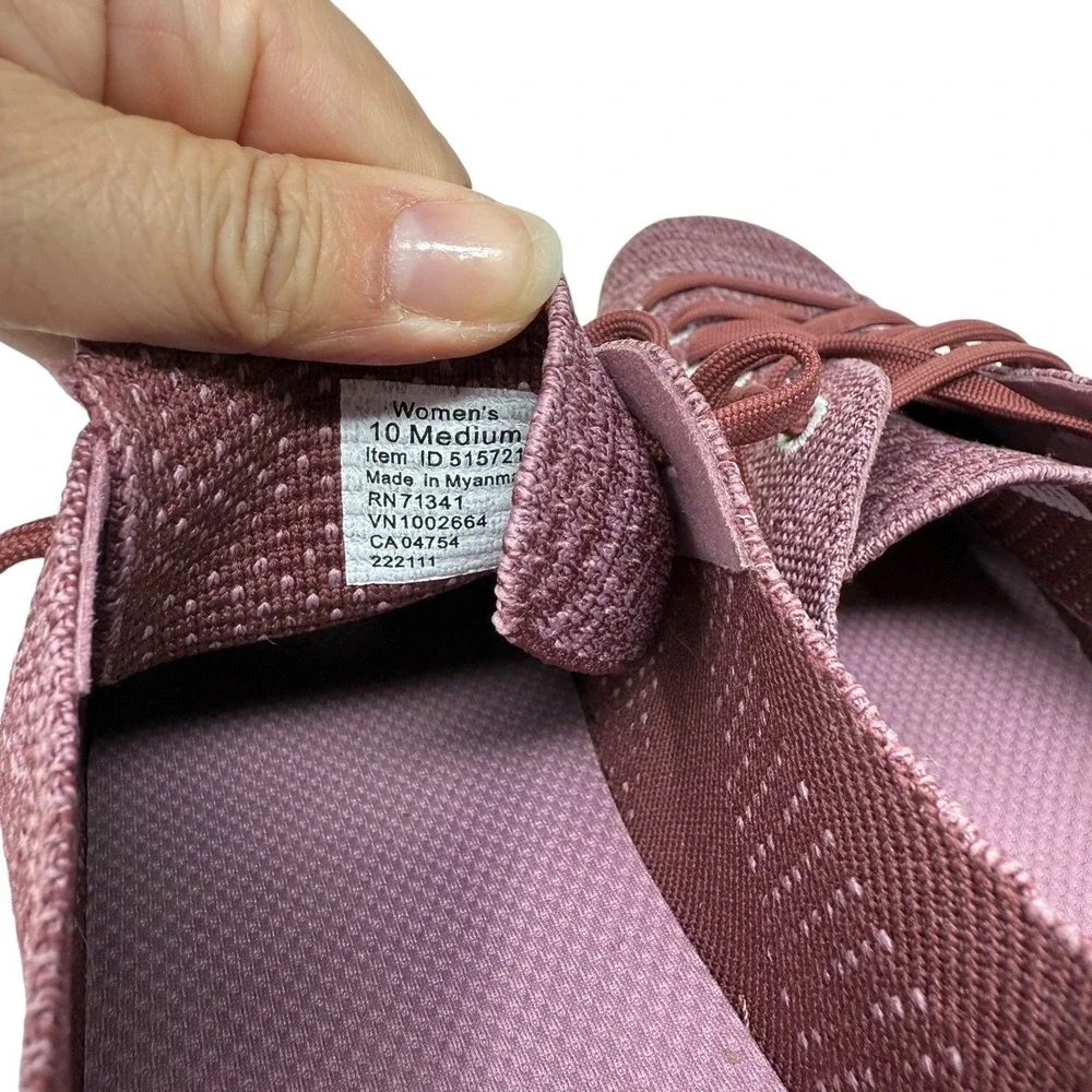 L.L. Bean Women's Knit Eco Bay Lace Up‎ Sneakers Burgundy Size US 10M